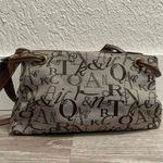 Sag Harbor  Handbag Purse Brown with Faux Leather Trim & Letters Design Photo 1