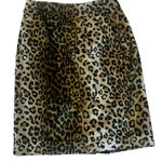 Rena Rowan  size 10 faux fur leopard print skirt Photo 0