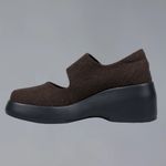 Unif Gavo Mary Jane Chunky Platform Felt Upper Brown Black 9 Photo 1