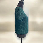 Victoria's Secret Victoria Secret vintage lace hunter green sheer top‎ large Photo 2