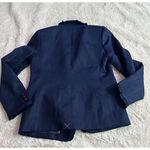 J.Crew Women's Beautiful Linen Blazer Ruffle Accent NWT Blue H4911 Sz 6 Photo 1