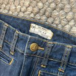 Free People  Blue Denim Western Bell Bottom Flare Jean Size 24 Photo 4