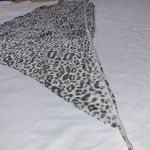 Guess Asymmetrical Leopard Sleeveless Chiffon Mini Dress Gray & Black XS Photo 3