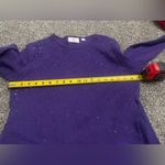 Quacker Factory purple embellished sparkly long sleeve shirt M Size M Photo 6