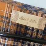 Altar'd State V neck Mustard colored blouse with blue detailing. Size small Photo 2