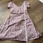 Pact  Purple Floral Open Back Short Sleeve Dress - Size XL Photo 6