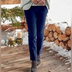 Sundance  NWOT Navy Blue Velvet Trouser Pants Size 10 Photo 9