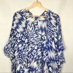Anthropologie Michael Stars Blue & White Boho Duster OS Photo 2