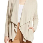 Barefoot Dreams  CozyChic Ultra Light Hi Lo Cardigan Shawl Pointelle Sweater L/XL Photo 0