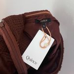 Quince NEW Linen Strapless Smocked Back Maxi Dress Chocolate Brown XL Photo 4