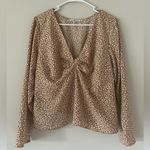 Abercrombie & Fitch Floral Feminine Flirty Twist V-Neck Long Sleeve Blouse XL Photo 0