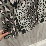 Julie Brown New! NYC Metallic Leopard Animal Print Pleated Peplum Top Womens 2 Photo 1