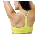 Lululemon Flow Y Bra Nulu Light Support A–C Cups Size 4 Yellow Serpentine EUC Photo 1