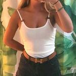 white tank top with circle straps Photo 0