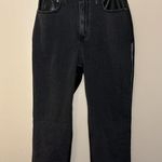 Abercrombie & Fitch Mixed Fabric Curve Love Ultra High Rise Ankle Straight Jean Photo 3