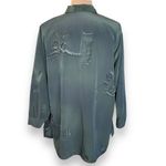 Vintage A Class Black Gray Oversized Button Down Shirt Abstract Art To Wear Size XL Photo 4