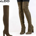 ALDO Over-The-Knee Suede  Boots Green, size 8, EUC!!  Photo 0