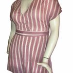 Pink Lily striped skort/shorts romper Photo 2
