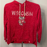 Colosseum Wisconsin Badgers  Women's Hoodie Red White Heathered‎ Sweatshirt M Photo 0