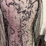 NWOT A Peach Tulle sheer kimono robe stud embellish cover cardigan duster beaded Black Size M Photo 6