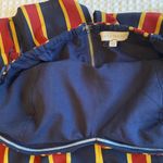 Lulumari Off-Shoulder Sleeveless Striped Jumpsuit Jumper Size M Navy Red Gold Photo 10