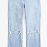 Abercrombie & Fitch Abercrombie 90s High Rise Straight Ultra Distressed Light Wash Jeans Size 29 Photo 1