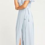 Show Me Your Mumu  Noelle Flutter Wrap Dress in Steel Blue Size Small Photo 4