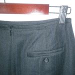 Ralph Lauren 6P Gray Wool Pin Stripe Career Skirt Blue Photo 5