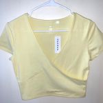 PacSun Light Yellow Cropped Tee Photo 0