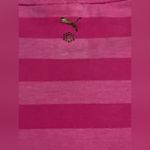 Puma  Women’s Ruched T Shirt Pink‎ Striped Short Sleeve Size Medium NWOT Photo 5
