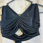 Unbranded Small Shiny Black Material Halter/Bathing Suit/Bikini Top w/Ti… Photo 3