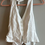 halter linen style vest White Size 8 Photo 0