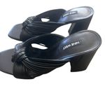 Nine West  Women's Size 6.5 M Black Galinda Tie Knotted Open Toe Block 4 IN Heels Photo 3