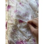 Rachel Zoe 100% Linen White & Purple Tie-dye Hood Button Down Top Women Size XS Photo 5