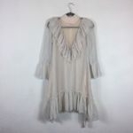 NWT We are HAH Polka Dot Lace Ruffle Swing Mini Dress Small Fairy Coquette Chic Black Photo 11