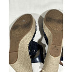 Lucky Brand Woman’s Rilo Crochet Platform Wedge Sandal Navy 7 M Photo 9