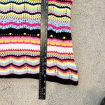 Vintage Women Dress XL Grannycore Crochet Open Knit Retro 70s Flare Coquette Blue Photo 9