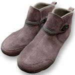 Easy Spirit Explore24 Eskridge Ankle Boots Women 7.5 Brown Leather/Button Detail Photo 0