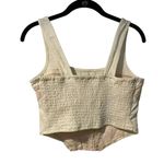 Japna Jopaa Corset Tank Top Sleeveless Fitted‎ Crop Top Beige Size S Photo 4