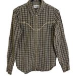 Berenice Paris Western Shirt Womens Plaid Long Sleeve Pearl Snap Cowgirl Cotton Black Size M Photo 0