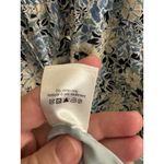 Veronica Beard 14 Riggins Dress Mini Shift Blue Silk Floral V Neck Long Sleeves Photo 4