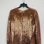 Gianni Bini Celeste Sequin Sequin Dress Shift Long Sleeve Copper Party US 6 NWT Photo 9