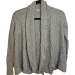 Calypso St. Barth Gray Cashmere Pointelle Cardigan Sweater Photo 0