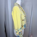Yellow Embroidered Floral Jacket Size XS Photo 7