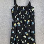 BP . Women's Romper Shorts Sleeveless Black Floral Smocked Back Size Small Photo 1