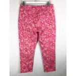 Talbots  Size 6 Jeans Slim Crop Pink White Floral Print‎ Stretch Skinny 1134 Photo 1