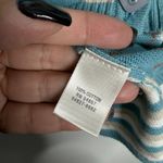 Christopher & Banks NWT  Cotton Cardigan Medium Blue White Long Sleeves Diamond Photo 4