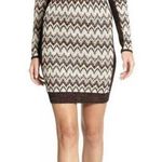 Free People BodyCon Chevron Knit Sweater Dress Cozy Cabin Metallic Low Back Photo 0