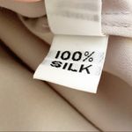 Walcott: Takemoto Dress Designer Silk Taupe Sleeveless Box Pleat Sheath Small Tan Photo 7