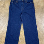 J.Crew '96 Slim Wide Leg Cropped Women's Jeans Size 30 Blue High Riseā Raw Hem Photo 0